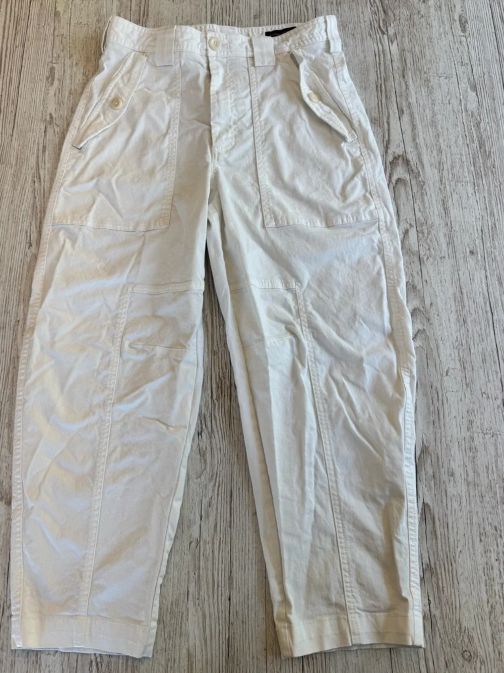 Banana Republic White Cargo Utility Pants 2P